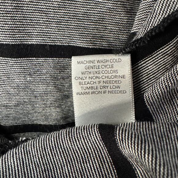 Christopher & Banks Large Jacket Zip-Up Striped Hooded Lightweight Long Sleeves - Picture 9 of 9